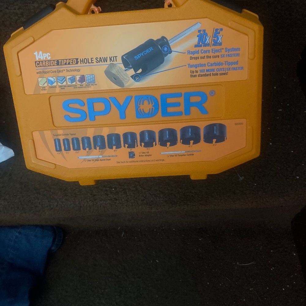 Spyder hole saw kit